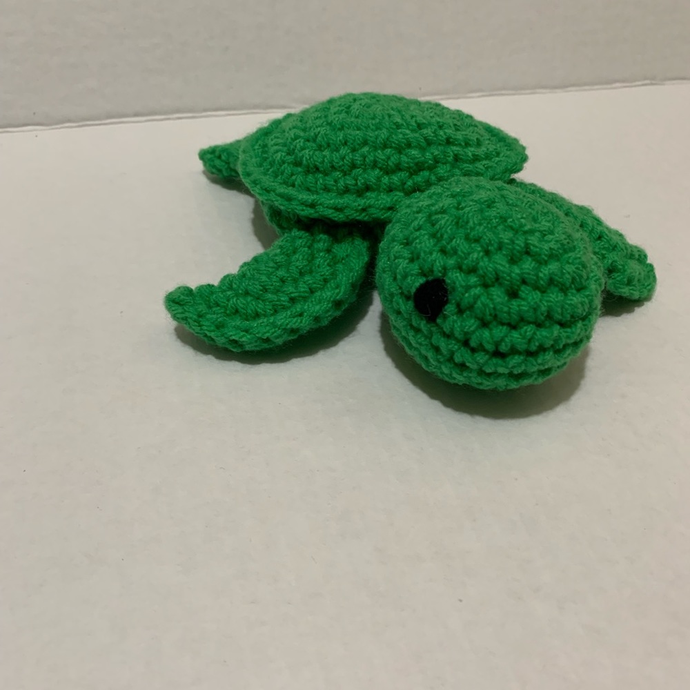 Nursery Decor Playroom Decor Stuffed Handmade Crocheted Sea Turtle - Picture 9 of 13